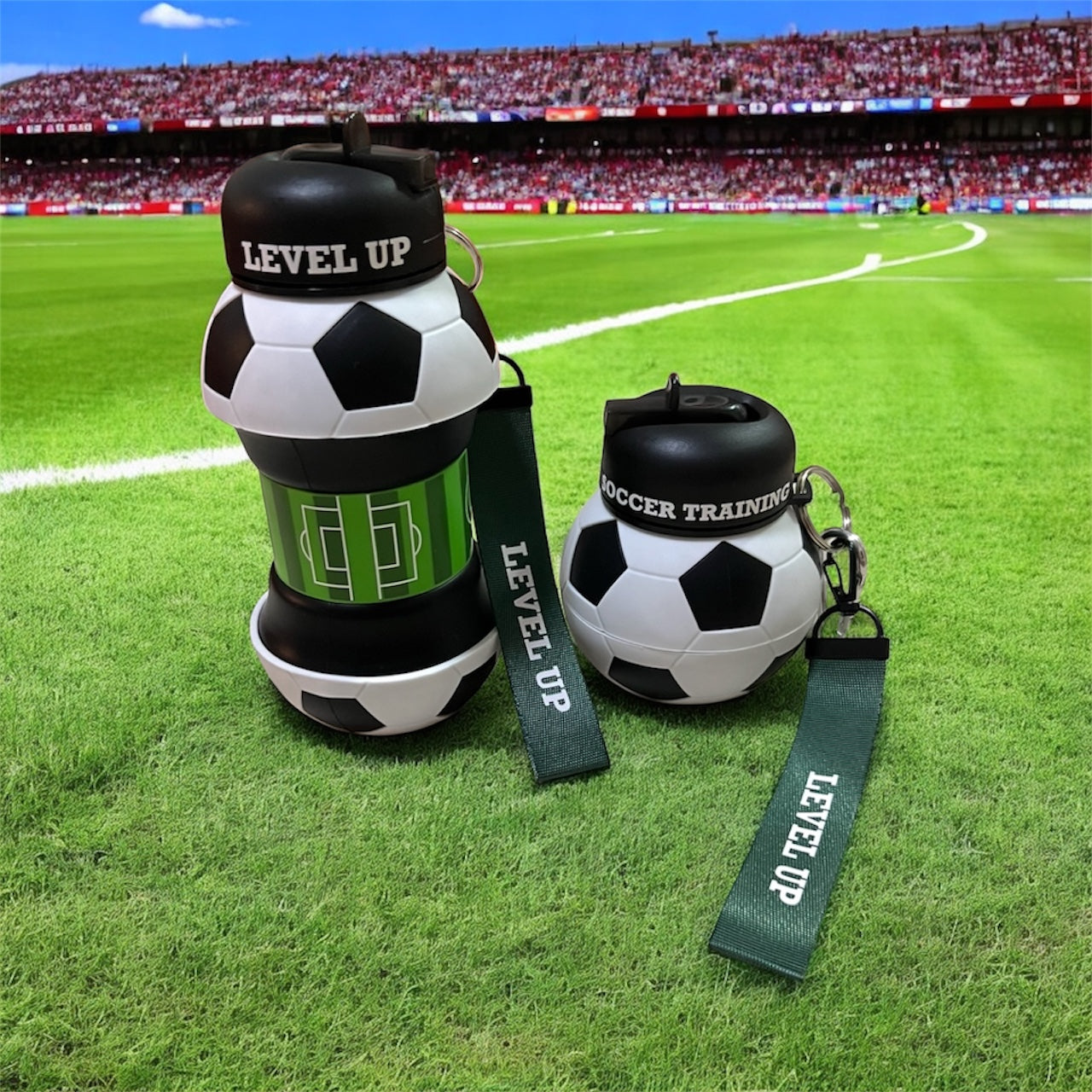 Custom Soccer Bottle – Club Name on Bottle + Strap (Pre-Order)
