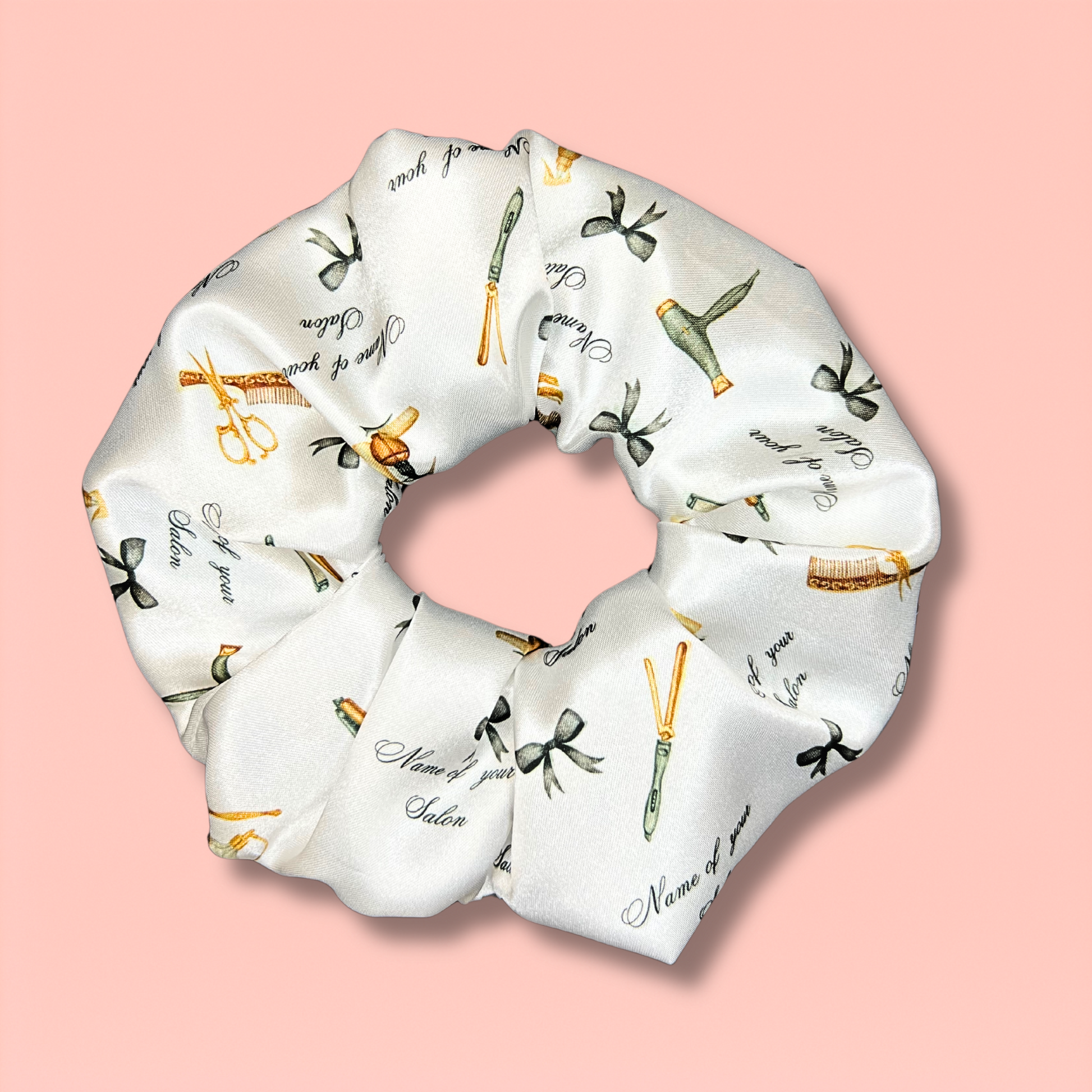 Hair Salon Satin Scrunchie – Elegant Hair Stylist Accessory